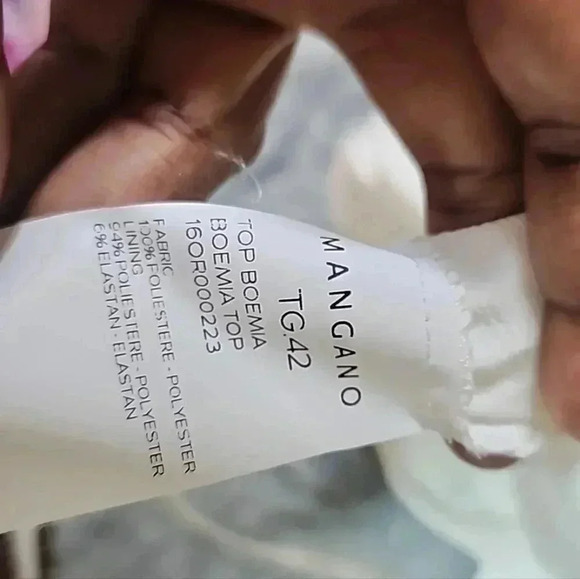 MANGANO White Ruffled open front, very soft body suit. Size Tg.42 US Medium - Picture 10 of 11